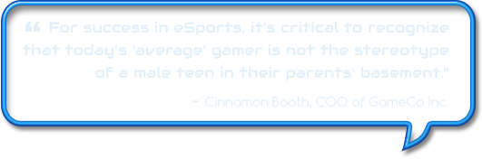 Opinion on eSports success and gamers stereotype from COO GameCo Inc