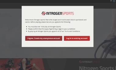 Nitrogen Sports login screen