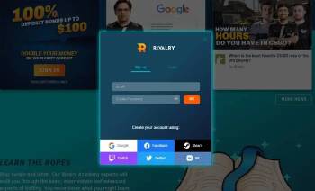 How to create an account at Rivalry