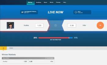 Live betting option at Rivalry