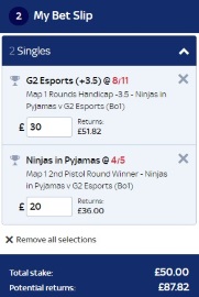 Skybet esports betting slip