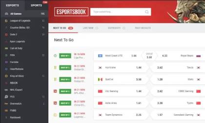 Esports betting market at Unikrn